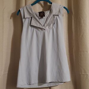 UNDERCOVER AGENT KATHLEEN KIRKWOOD GRAY SLEEVELESS COLLARED XL